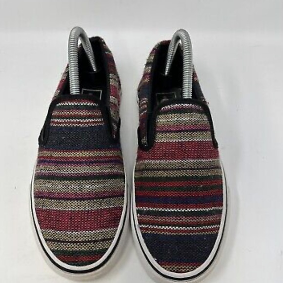 Vans Off The Wall Baja Slip On Low Top Stripe Drug Rug Shoes Men 4.5 Womens 6 - Picture 5 of 5